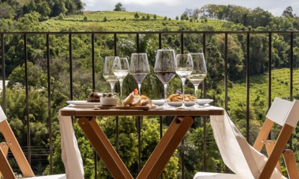 Vista da varanda do restaurante da Cristofoli — Foto: Divulgação
